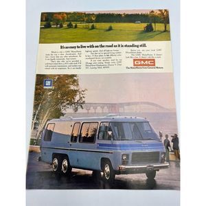 Vintage Rare GMC Camper RV Recreational Vehicle Original Magazine Print Ad